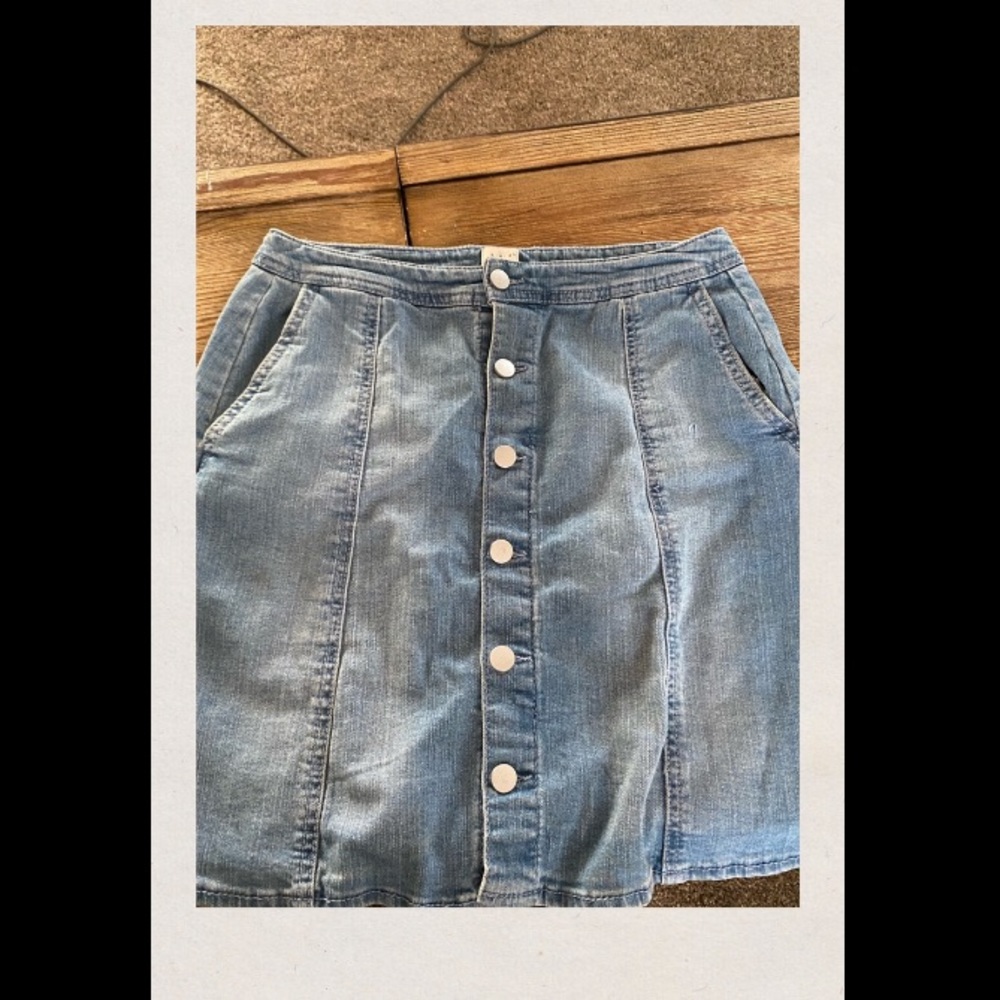 Denim mini skirt